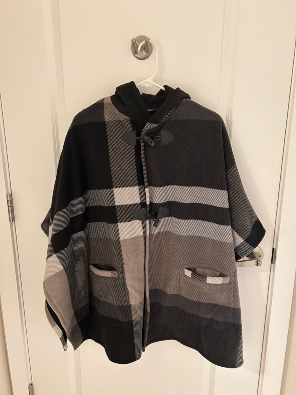 Plaid Hooded Cape